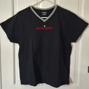 Ralph Lauren Polo Jeans Co., vintage 100% cotton v- neck tee